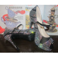 Fashion Peep Toe High Heel Dress Shoes (HCY02-1489)